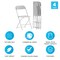 Emma and Oliver Plastic Folding Chair - 4 Pack 650LB Weight Capacity